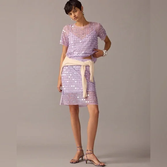 J. Crew | Skirts | Collection Layered Sequin Slip Skirt
